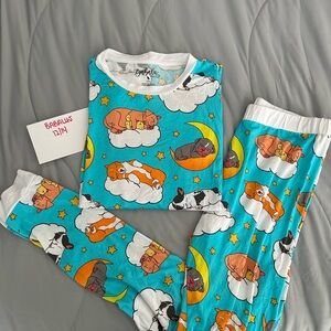 Babalus By Lucy Cozy bamboo Pajama Set with pitbull puppy Print